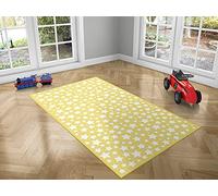 Oedim Alfombra Infantil Estrellas Fondo Amarillo, 165x95cm, Moqueta PVC, Suelo vinílico, Suelo de Protección, Decoración del Hogar, Decoración para Habitaciones