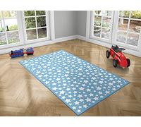 Oedim Alfombra Infantil Estrellas Fondo Azul, 95x95cm, Moqueta PVC, Suelo vinílico, Suelo de Protección, Decoración del Hogar, Decoración para Habitaciones