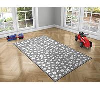 Oedim Alfombra Infantil Estrellas Fondo Gris, 60x80cm, Moqueta PVC, Suelo vinílico, Suelo de Protección, Decoración del Hogar, Decoración para Habitaciones