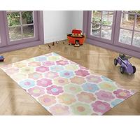 Oedim Alfombra Infantil Flores Colores para Habitaciones PVC | 95 x 165 cm | Moqueta PVC | Suelo vinílico | Decoración del Hogar | Suelo Sintasol | Suelo de Protección |