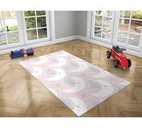 Oedim Alfombra Infantil Luna y Nubes PVC 95 cm x 200 cm | Moqueta Adulto PVC | Suelo vinilico para Adultos