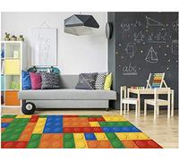 Oedim Alfombra Infantil Piezas Brick de construcción para Habitaciones PVC | 95 x 200 cm | Moqueta PVC | Suelo vinílico | Decoración del Hogar | Suelo Sintasol | Suelo de Protección Infantil |
