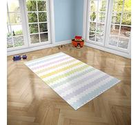 Oedim Alfombra Infantil Rayas de Colores para Habitaciones | 95 x 200 cm | Moqueta PVC | Suelo Vinílico | Decoración del Hogar | Sintasol | Protección Infantil