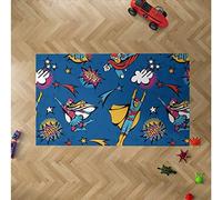 Oedim Alfombra Infantil Superhéroes Cómic para Habitaciones PVC | 95 x 165 cm | Moqueta PVC | Suelo vinílico | Decoración del Hogar | Suelo Sintasol | Suelo de Protección Infantil |