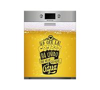 OEDIM Amor por la Cerveza, Vinilo Decorativo, decoración para cocinas, Pegatina lavavajillas, Amarillo, 70x80cm