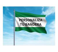 Oedim Bandera Andalucía Personalizada, 150x85cm, Reforzada y con Pespuntes, Bandera con 2 Ojales Metálicos y Resistente al Agua. Enviar Personalización a lucasgarcia@oedim.com