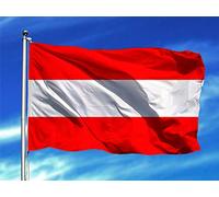 Oedim Bandera de Austria 85x1,50cm | Reforzada y con Pespuntes | Bandera con 2 Ojales Metálicos y Resistente al Agua
