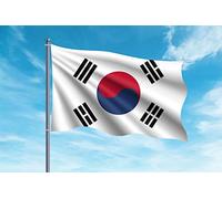 OEDIM Bandera de Corea del Sur | 150x85cm | Reforzada y con Pespuntes | Bandera con 2 Ojales Metálicos y Resistente al Agua