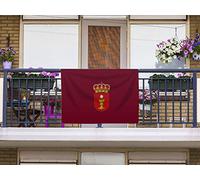 Oedim Bandera de Cuenca Sin Palo | 150x85cm | Reforzada y con Pespuntes | Bandera con 4 Lazos y Resistente al Agua