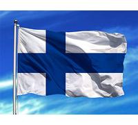 Oedim Bandera de Finlandia 85x1,50cm | Reforzada y con Pespuntes | Bandera con 2 Ojales Metálicos y Resistente al Agua