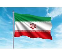 OEDIM Bandera de Irán | 150x85cm | Reforzada y con Pespuntes | Bandera con 2 Ojales Metálicos y Resistente al Agua