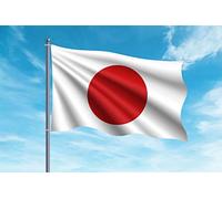 Oedim Bandera de Japón | 150x85cm | Reforzada y con Pespuntes | Bandera con 2 Ojales Metálicos y Resistente al Agua