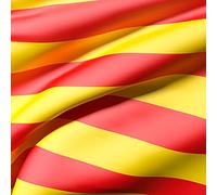 Oedim Bandera de La Comunidad de Catalunya 85x150cm | Reforzada y con Pespuntes| Bandera de La Comunidad de Catalunya con 2 Ojales Metálicos