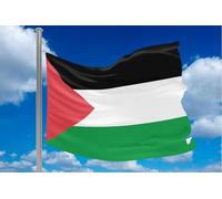Oedim Bandera de Palestina | 150x85cm | Reforzada y con Pespuntes | Bandera con 2 Ojales Metálicos y Resistente al Agua
