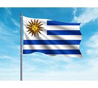 Oedim Bandera de Uruguay | 150x85cm | Reforzada y con Pespuntes | Bandera con 2 Ojales Metálicos y Resistente al Agua