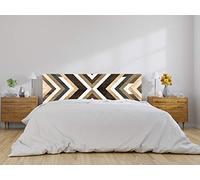 Oedim Cabecero Cama Madera Abstracta, cabecero Decorativo para Camas 100x100cm, decoración para Habitaciones