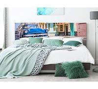 Oedim Cabecero Cama Pegasus Coche Vintage Azul, 150x60cm, Disponible en Varias Medidas, Cabecero Ligero, Elegante, Resistente y Económico
