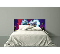 Oedim Cabecero Cama PVC Dragon Ball Super Goku y Vegeta |200x60cm | Producto Oficial y Original | Cabecero Ligero, Elegante, Resistente y Económico | DBS