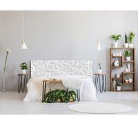 Oedim Cabecero Cama PVC Estampado Blanco 115x60cm | Disponible en Varias Medidas | Cabecero Ligero, Elegante, Resistente y Económico