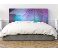 Oedim Cabecero Cama PVC Flor Azul y Roja 135x60cm | Disponible en Varias Medidas | Cabecero Ligero, Elegante, Resistente y Económico