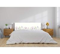 OEDIM Cabecero Cama PVC Flores y Mariposa 100x100cm | Disponible en Varias Medidas | Cabecero Ligero, Elegante, Resistente y Económico