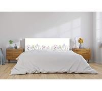 OEDIM Cama PVC Flores y Mariposa 135x60cm | Disponible en Varias Medidas | Cabecero Ligero, Elegante, Resistente y Económico, Colores