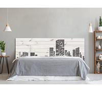 Oedim Cabecero Cama PVC Impresión Digital | Edificios Pixelados 100 x 100 cm | Cabecero Original y Económico
