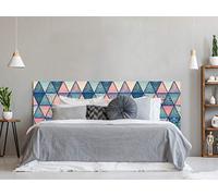 Oedim Cabecero Cama PVC Impresión Digital sin Relieve Estampado en Triángulos 135 x 60 cm | Disponible en Varias Medidas | Cabecero Ligero, Elegante, Resistente y Económico