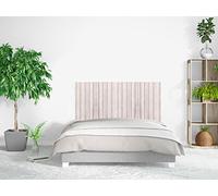 Oedim Cabecero Cama PVC Impresión Digital | Textura Madera Blanca Vertical 100 x 60 cm | Cabecero Original y Económico