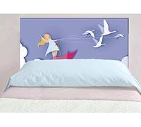 Oedim Cabecero Cama PVC Infantil Mujer en Paraguas 135x60cm | Disponible en Varias Medidas | Cabecero Ligero, Elegante, Resistente y Económico