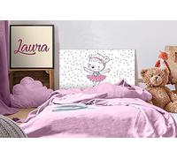 Oedim - Cabecero Cama PVC Infantil Osita Bailarina 135x60cm | Disponible en Varias Medidas | Cabecero Ligero, Elegante, Resistente y Económico