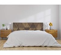 Oedim Cabecero Cama Triángulos Madera Oscura, cabecero Decorativo para Camas, decoración para Habitaciones