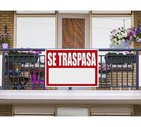 Oedim Cartel Se Traspasa 50x70cm | Carteleria para Inmobiliarias o Particulares | Material Flexible Fabricado en Glasspack