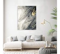 Oedim Cuadro en Metacrilato Imitación Mármol Blanco y Negro | 50 x 65 cm | Cuadro para Pared Ligero, Resistente y Económico