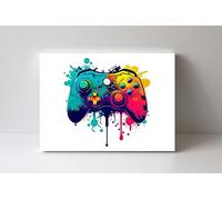 Oedim Cuadro Mando Gamer Diseño 1, Fabricado en Lienzo + Bastidor, 40x30cm, Cuadro Original, Resistente y Económico