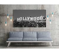 Oedim Cuadro PVC Impresión Digital Hollywood Blanco y Negro Multicolor 100 x 60 cm | Disponible en Varias Medidas | Cabecero Ligero, Resistente y Económico