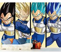Oedim Fotomural Vinilo Adhesivo Dragon Ball Super Formas Vegeta, Producto Oficial, Vinilo Adhesivo Decorativo para Habitaciones, decoración para Paredes, DBS