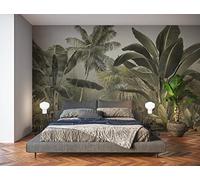 Oedim Fotomural Vinilo para Pared Estampado Hojas Tropicales de Palmera, Mural, Fotomural Vinilo Decorativo, 350x250cm, Decoración comedores, Salones, Habitaciones