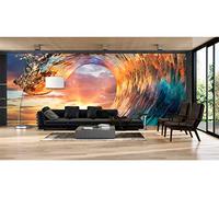 Oedim - Fotomural Vinilo para Pared Ola Atardecer | 500 x 300 cm | Salones