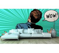 Oedim Fotomural Vinilo Pared Cómic Wow! | Fotomural para Paredes | Mural | Vinilo Decorativo | Varias Medidas 100 x 70 cm | Decoración comedores, Salones, Habitaciones...