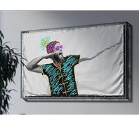 Oedim Lona Publicitaria Personalizada, Pancarta Ideal para Publicidad, 100x70cm, Fabricada en Lona Frontlit 400gr, Incluye Ojales, Resistente al Agua y Al Sol-
