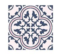 Oedim Pack 10 Vinilos Adhesivos para Suelo Positano Azul y Rosa, 20x20cm, Vinilo Ecológico, Mate, Autoadhesivos para Decorar o Renovar el Suelo.-