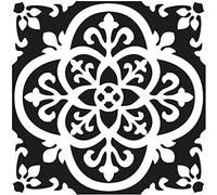 Oedim Pack 10 Vinilos Adhesivos para Suelo Positano Blanco y Negro, 30x30cm, Vinilo Ecológico, Vinilo Mate, Autoadhesivos para Decorar o Renovar el Suelo