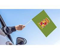 Oedim Pack 2 Banderas de Provincia Jaén con Palo de Madera de 100cm | 67x45cm | Bandera Resistente al Agua