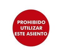 Oedim Pack 20 Señales de Pegatina con el texto "Prohibido Sentarse" | Fabricadas en Vinilo Adhesivo | 5x5 cm| Adhesivo Resistente y Económico
