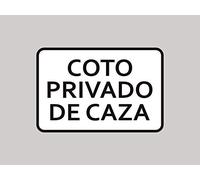 Oedim Pack 3 Señales de Coto Privado de Caza | 30x20cm | Finca Privada, Coto Privado, Caza Activa | Señaletica en Material Aluminio Blanco Resistente de 3mm | Duradera y Económica