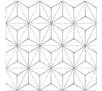 Oedim Pack 30 Vinilos Adhesivos para Suelo Figuras Geométricas Color Blanco, 40x40cm, Vinilo Ecológico, Vinilo Mate, Autoadhesivos para Decorar o Renovar el Suelo