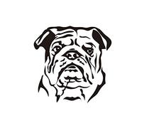 Oedim Pack 5 Pegatinas Bulldog | 9 x 9 cm | Adhesivo de Fácil Colocación | Pegatina para Coche Económica y Resistente