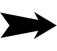 Oedim Pack 5 Pegatinas Flecha Negra | 15 x 7 cm | Adhesivo de Fácil Colocación | Pegatina para Coche Económica y Resistente