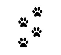 Oedim Pack 5 Pegatinas Huellas Perro | 8 x 8 cm | Adhesivo de Fácil Colocación | Pegatina para Coche Económica y Resistente | Vinilo Troquelado